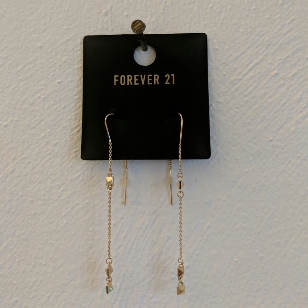 Forever 21 gold fill chain earrings